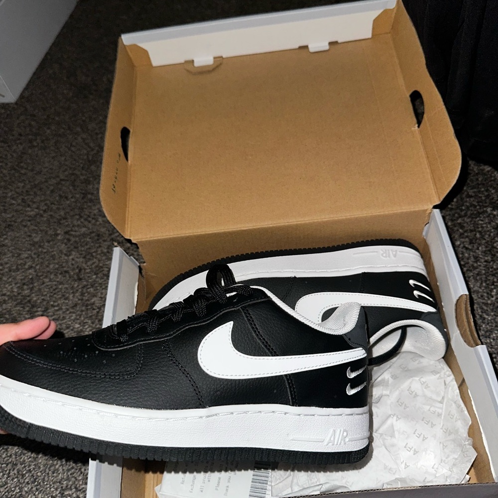 Nike Air Force 1 Black and White Shoes